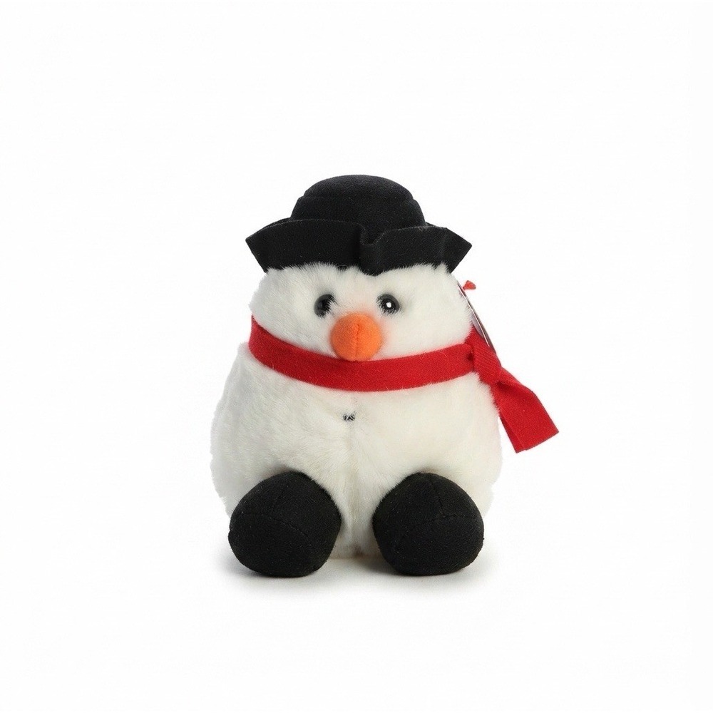 Swibco Puffkins Flurry Snowman Plush Stuffed Animal Toy 5" Winter Collectible